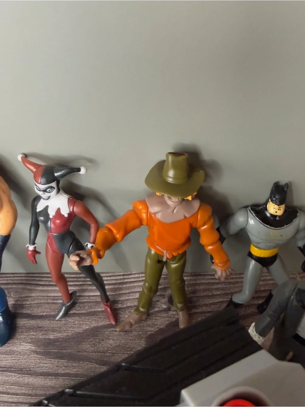 Batman & Villains Action Figure Lot w/ Bat Tank Cycle Bane Harley Quinn